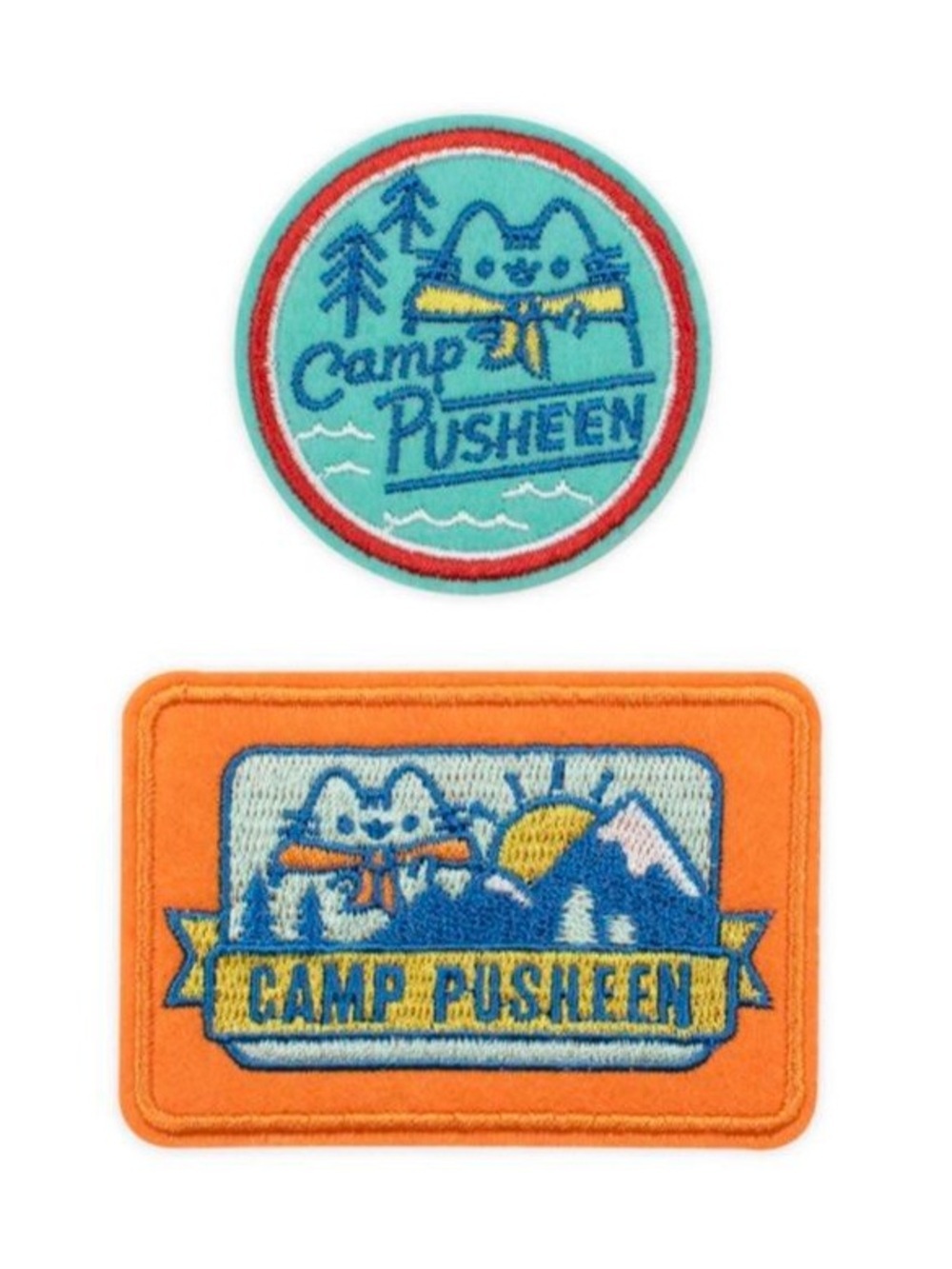 Pusheen Camp Embroidered Iron-On Patch Set Summer 2020 Exclusive Culturefly Box